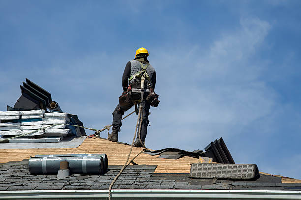 Professional Gutter Installation technician working in Lake City, GA